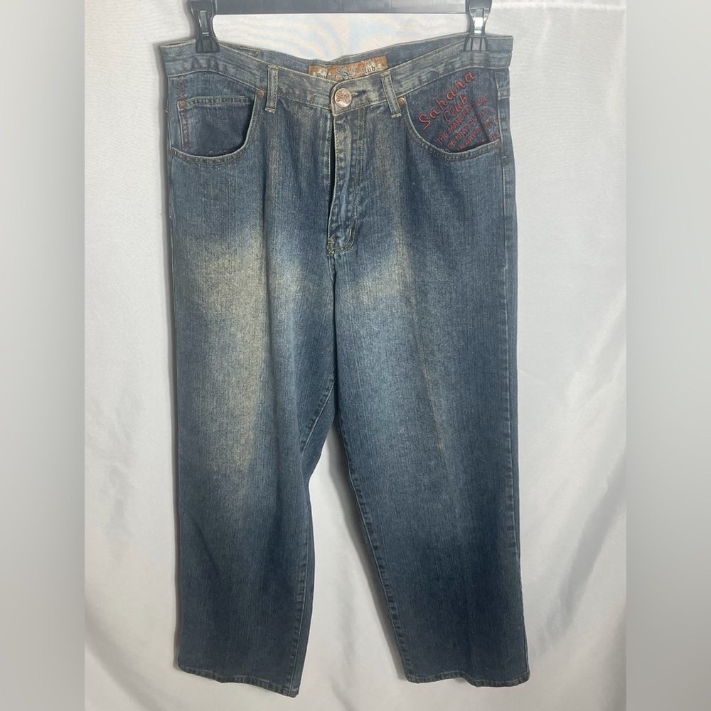 Vintage Sahara Club 1963 Jeans Co Embroidered Pocket Denim Jeans Size 34 Y2K